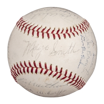 1968 World Series Champions Detroit Tigers Team Signed OAL Cronin Baseball with 24 Signatures Including Mathews & Kaline (PSA/DNA)